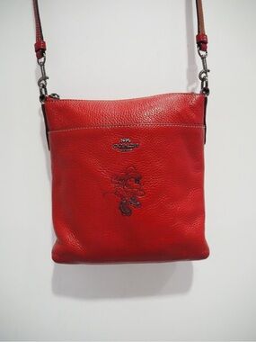 Coach x MINNIE MOUSE LIMITED EDITION Red Leather Crossbody